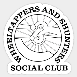 Wheeltappers and Shunters Social Club logo (black) Sticker